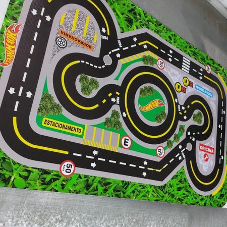 Tapete Ilustrativo Pista De Corrida Brincar Carrinho Br66