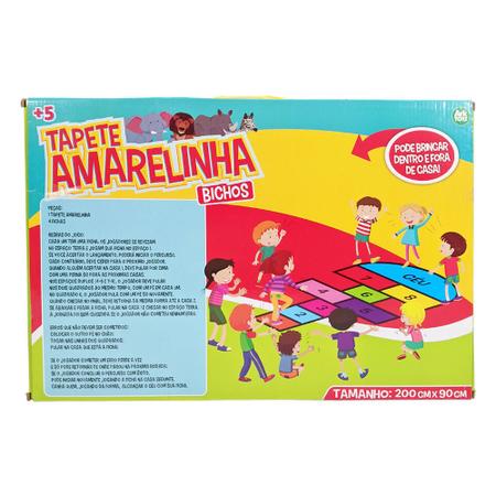 Tapete Amarelinha Divertida Lateralidade Sensorial Jogo Educativo e  ReciclávelBrinquedos EducativosBambalalão Brinquedos Educativos