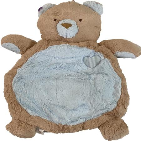 Imagem de Tapete Infantil Felpudo Para Quarto Bebê Urso Azul Menino