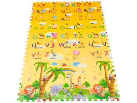 Imagem de Tapete Infantil Girafa ABC Encaixar 1,20x1,80m - Dupla Face Ibimboo