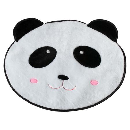 Imagem de Tapete Infantil Premium Formato Panda Branco/Preto 74cm x 64cm