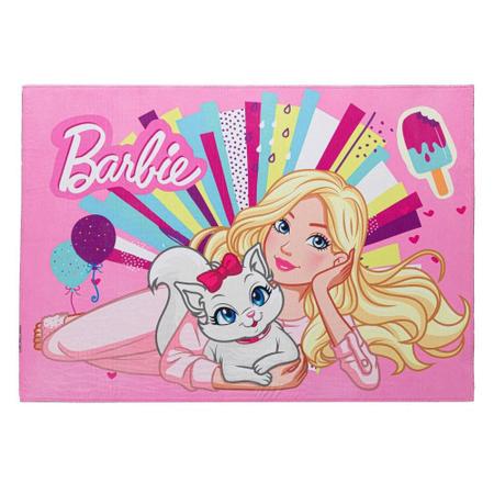 Imagem de Tapete Joy Mattel Barbie Cores 70x100 Cm Jolitex