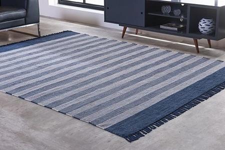 Imagem de Tapete Kilim Mallani 200x250 Dupla Face Azul