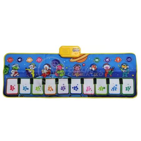 Tapete de Piano - Tapete de jogo musical macio,Tapete de piano com teclado  eletrônico com 8 sons de música, brinquedos de educação infantil, presentes  de aniversário para 1-3 meninos meninas Sukalun 