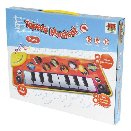 Imagem de Tapete Musical Piano Educativo Infantil Com 8 Sons 73X29Cm