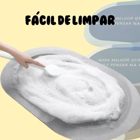 Tapete para Banheiro Ultra Absorvente Moderno Emborrachado - Petrin Imagem de Tapete para Banheiro Ultra Absorvente Moderno Emborrachado