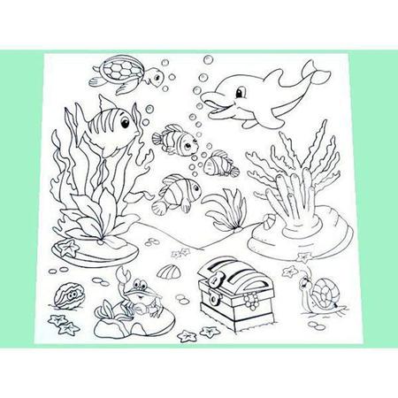 Imagem de Tapete Para Colorir Fundo Do Mar - Kits For Kids