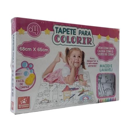 Imagem de Tapete para Colorir Princesa Brinquedo Educativo - Brincadeira de Criança - 4 anos