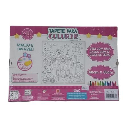 Imagem de Tapete para Colorir Princesa Brinquedo Educativo - Brincadeira de Criança - 4 anos