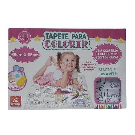 Imagem de Tapete para Colorir Princesa Brinquedo Educativo - Brincadeira de Criança - 4 anos