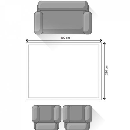 Imagem de Tapete para Sala 300cmx250cm Lara Asiatex Bege/Cinza