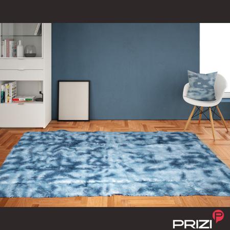 Imagem de Tapete para Sala Prizi Felpudo Tie Dyed - Azul - 240x200 cm