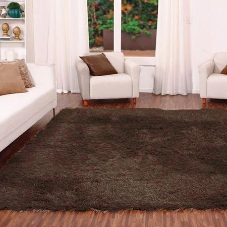 Imagem de Tapete para Sala Quarto Luxo Liso Peludo Retangular 140X100cm Casen