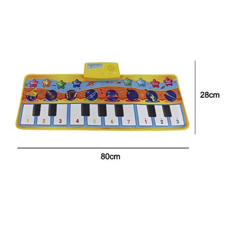 Tapete para tocar piano de chão, tapete de música padrão de instrumento  musical volume ajustável para crianças criança para festa de aniversário  para casa : : Brinquedos e Jogos