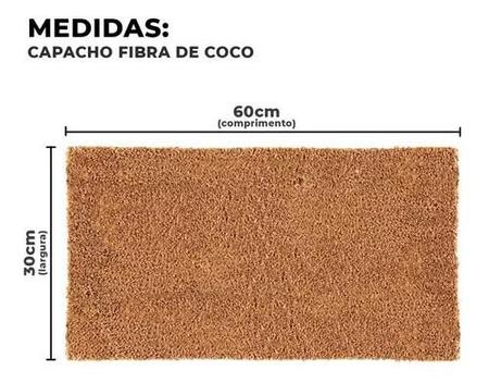 Imagem de Tapete Porta Capacho Entrada Fibra Natural de Coco 30x60 Corttex