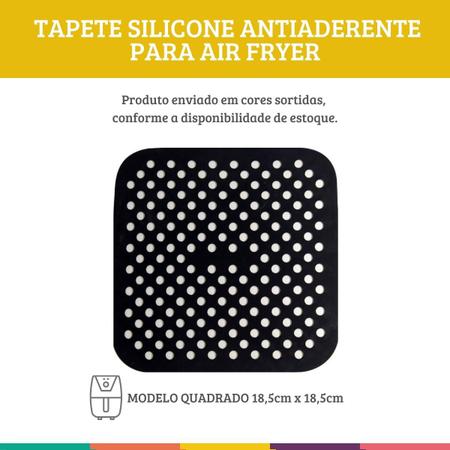 Imagem de Tapete Silicone Antiaderente Quadrado Para AirFryer 123útil