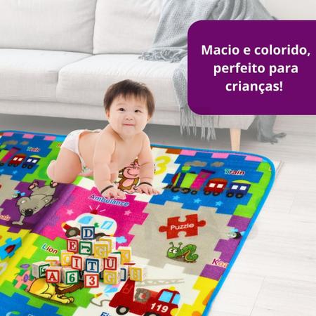 Imagem de Tapete Térmico Infantil Montessoriano Pedagógico Desenho Estampas Brincar Tamanhos Bebês Atividades