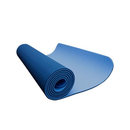 Imagem de Tapete Yoga Pilates Ginástica 183cm x 61cm x 6mm TPE Antiderrapante Com Bolsa Para Transporte Exercícios Esteira Fit OEX Move