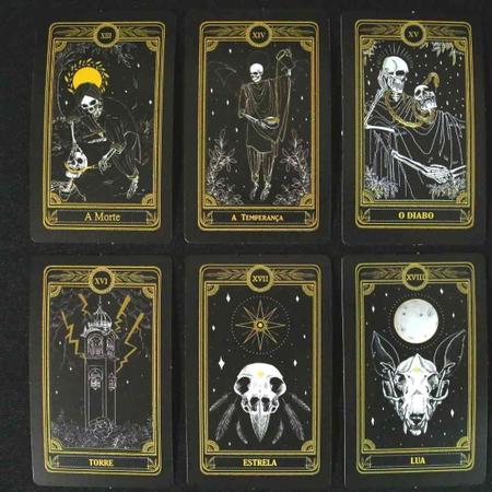 Baralho O Tarot Negro De Marselha Tarô 22 Cartas E Manual - Loja