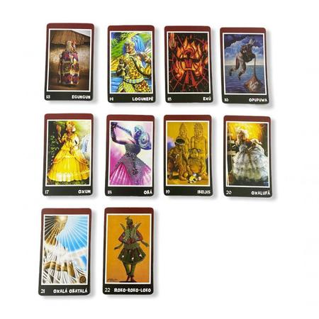 Baralho Tarot dos Orixás Colorido Oráculo Deck 22 Cartas 