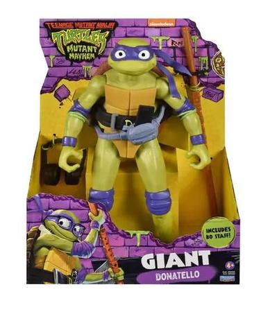 Imagem de Tartarugas Ninja Caos Mutante  Boneco Gigante 30 Cm Articulado C/ Acessorios - Donatello - Sunny