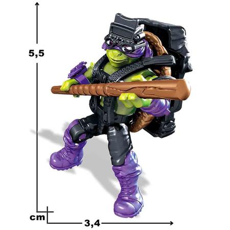 Imagem de Tartarugas Ninja Mini Boneco Donatello Mega Bloks Perseguição de Drone - Mattel DPF74