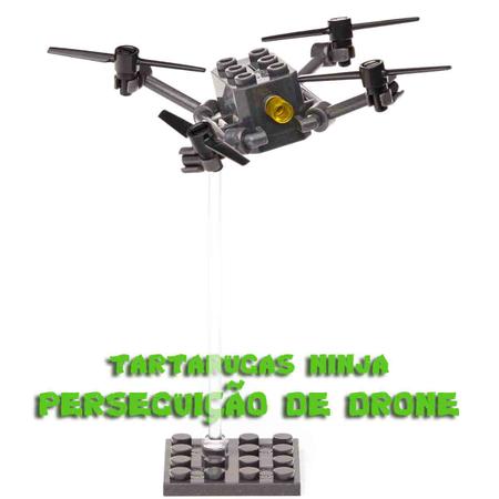 Imagem de Tartarugas Ninja Mini Boneco Donatello Mega Bloks Perseguição de Drone - Mattel DPF74