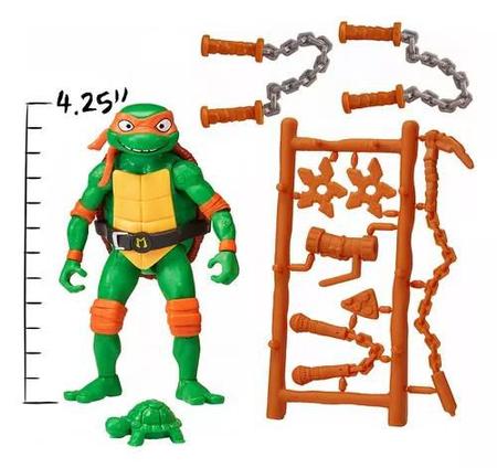 Tartarugas Ninjas Caos Mutante - Michelangelo 11 cm Articulado C/ Acessorios - Sunny Imagem de Tartarugas Ninjas Caos Mutante - Michelangelo 11 cm Articulado C/ Acessorios - Sunny