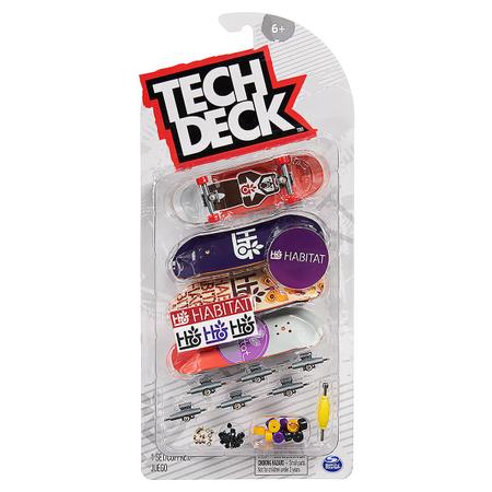 Skate de Dedo - Tech Deck - Ultra DLX - 4 Unidades - Sunny - Dgk - Coral