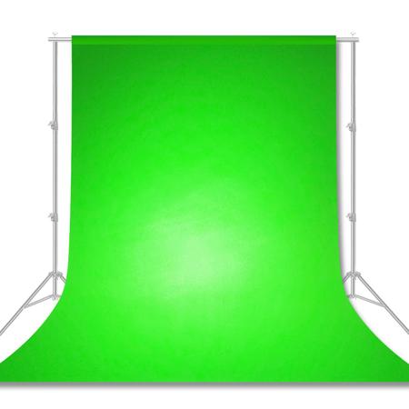 Imagem de Tecido de Fundo Infinito Chroma Key Algodão Verde 3.0x6.0m para Estúdio Fotográfico
