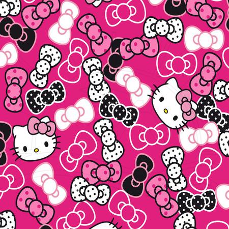 Tecido Estampado para Patchwork - Hello Kitty Lances Fundo Pink (0