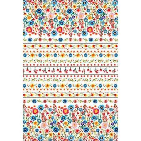 Tecido Estampado Para Patchwork - Primavera 3D Digital : Floral e Faixas (0,50x1,40) - Fernando Maluhy Imagem de Tecido Estampado Para Patchwork - Primavera 3D Digital : Floral e Faixas (0,50x1,40)
