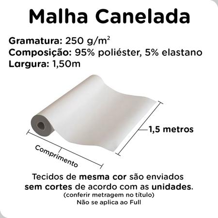 Imagem de Tecido Malha Canelada Liso 1m x 1,50m