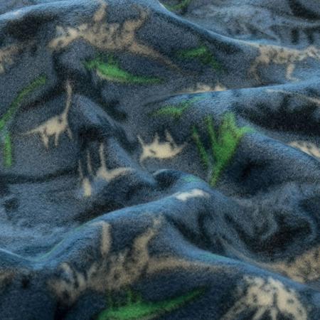 Imagem de Tecido Malha Soft Estampada Dinossauro Colorido Fundo Azul