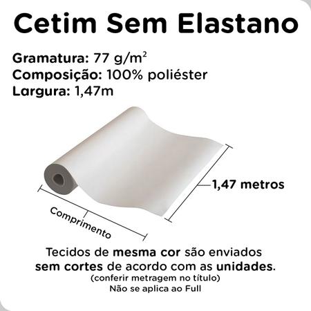 Imagem de Tecido Plano Cetim Charmousse lisa 1m X 1,47m