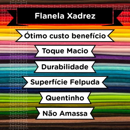 Imagem de Tecido Plano Flanela Xadrez Estampado 1m x 1,47m