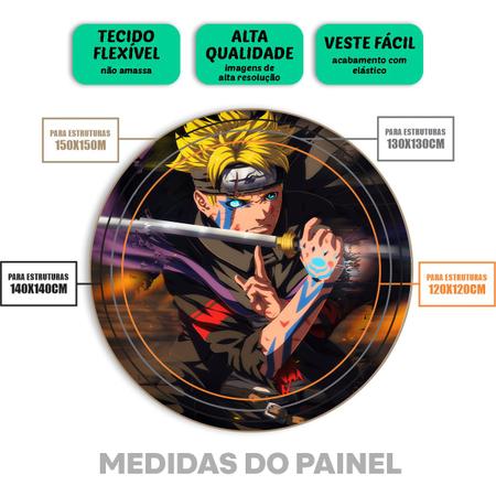 Painel Redondo Tecido 1,5m Decoração Infantil Cenário Festa