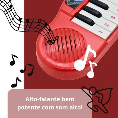 Tecladinho Pianinho Infantil 22 Teclas Azul Rosa Vermelho Princesas Heróis  - EtiToys - Piano / Teclado de Brinquedo - Magazine Luiza