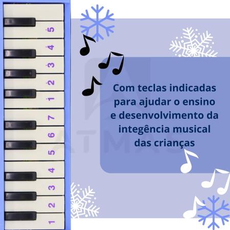 PIANINHO TECLADO INFANTIL MUSICAL BRINQUEDO SONS PARA MENINA PIANO 22 TECLAS  ROSA