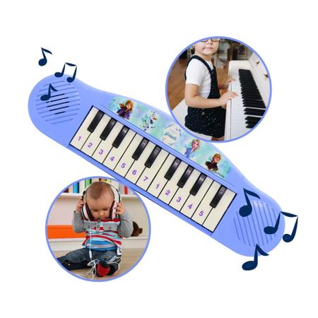 PIANINHO TECLADO INFANTIL MUSICAL BRINQUEDO SONS PARA MENINA PIANO 22 TECLAS  ROSA