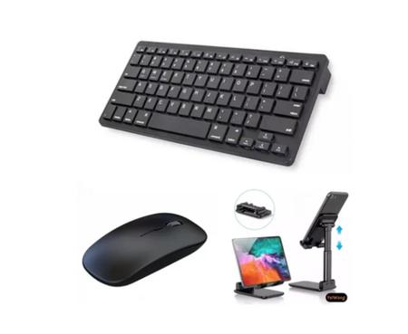 Imagem de Teclado Bluetooth + Mouse S/ Fio + Suporte Tablet Sm Tab S6 Lite 10.4 P605