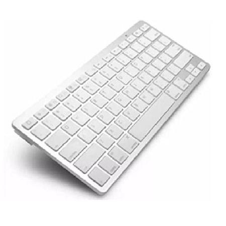 Imagem de Teclado Bluetooth para Pc Tablet e Smartphone Sem Fio Branco