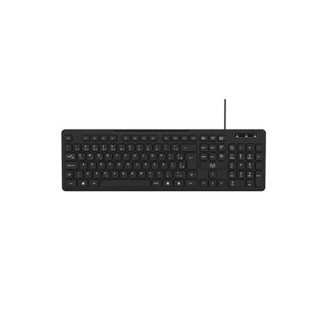 Imagem de Teclado Com Fio 3 Níveis Ajustáveis Teclas Silenciosas e Conexão Usb Preto - TC144