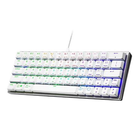 Imagem de Teclado com fio Cooler Master SK620 White RGB, Mecânico, USB