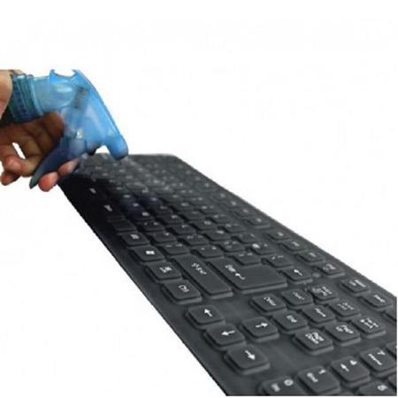 Imagem de Teclado Com Fio Dobrável Emborrachado Usb Notebook Pc Tablet