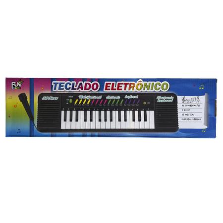 Teclado Infantil Musical Piano 37 Músicas com Microfone Rosa - Fun Game -  Piano / Teclado de Brinquedo - Magazine Luiza