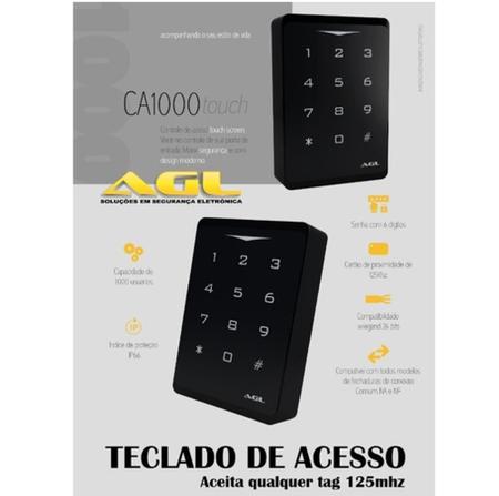 Imagem de Teclado Controle De Acesso Ca1000 Touch Senha Tag Ip66 Agl 3970