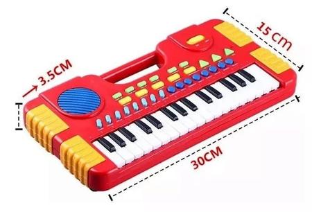 Imagem de Teclado de Brinquedo Infantil Vários Sons Vermelho My Music