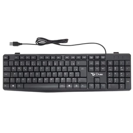 Teclado Duex, Usb, Abnt2, Preto - Dxkb156 Imagem de Teclado Duex, Usb, Abnt2, Preto - Dxkb156