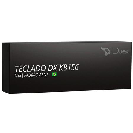 Teclado Duex, Usb, Abnt2, Preto - Dxkb156 Imagem de Teclado Duex, Usb, Abnt2, Preto - Dxkb156